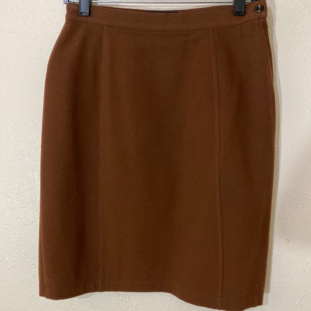 90s Compagnie Internationale Express Brown Pencil Skirt